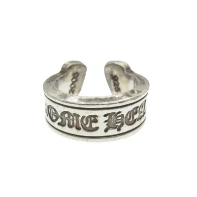 Pre-owned Chrome Hearts Scroll Band Ring In Silver