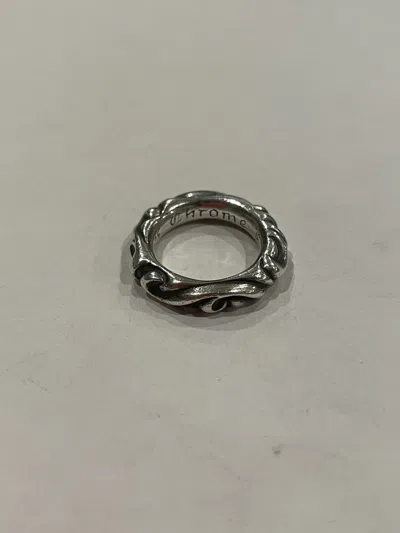 Pre-owned Chrome Hearts Scroll Band Ring Size 5 Us Silver Floral
