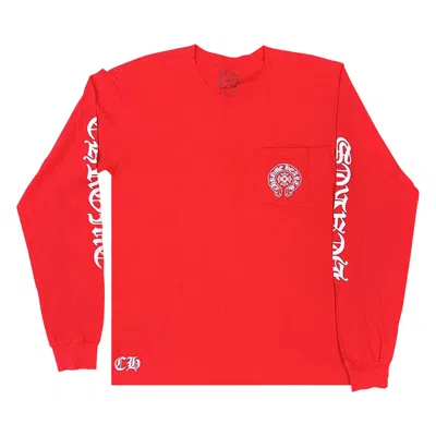 Pre-owned Chrome Hearts Scroll Label Long-sleeve 'red' | Men's Size M