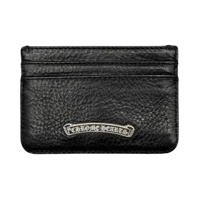 Pre-owned Chrome Hearts Scroll Leather Cardholder 'black' | Men's Size Onesize