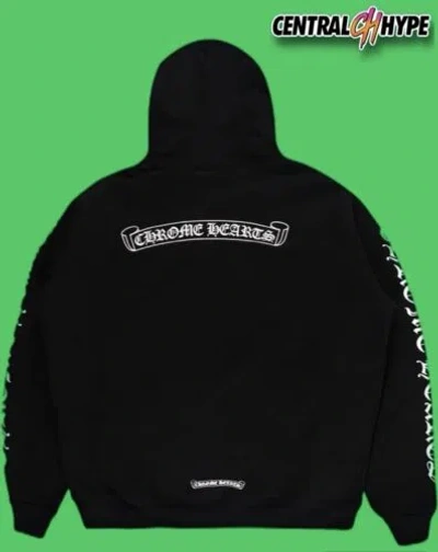 Pre-owned Chrome Hearts Scroll Logo Black Zip Up