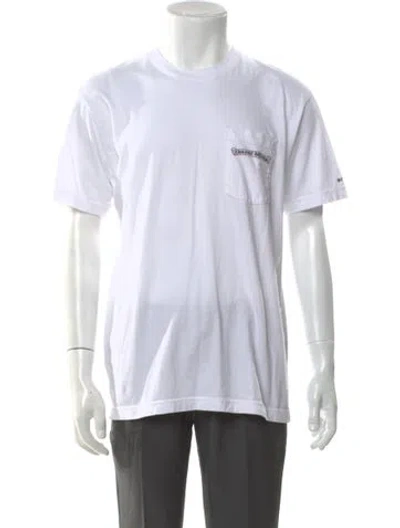 Pre-owned Chrome Hearts Scroll Logo Graphic Print T-shirt In White