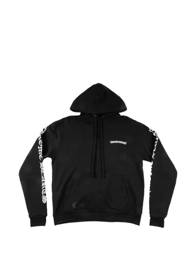 Chrome Hearts Scroll Logo Hoodie In Black