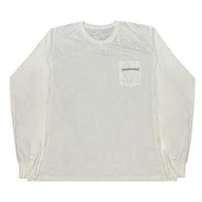Pre-owned Chrome Hearts Scroll Logo Pocket Long-sleeve 'white' | Men's Size L