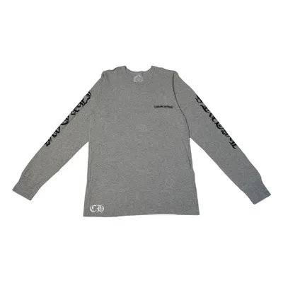 Chrome Hearts Scroll Logo Thermal L/s T-shirts Grey In Gray