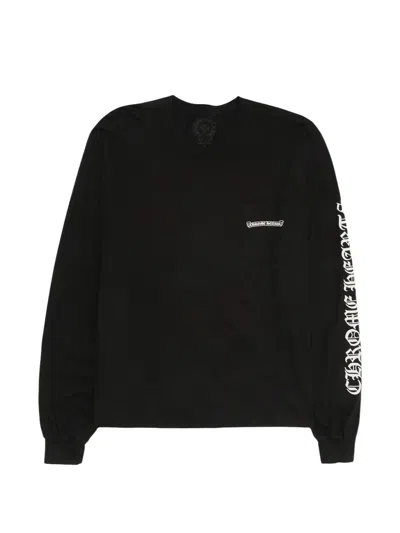 Chrome Hearts Scroll Logo-detail Long-sleeve T-shirt In Black