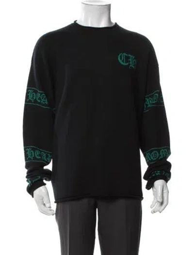 Pre-owned Chrome Hearts Scroll Online Exclusive Cashmere Pullover In Black