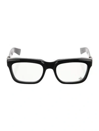Pre-owned Chrome Hearts Sea You In Tea Square Eyeglasses In Black/gold