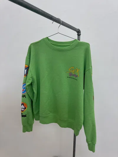 Pre-owned Chrome Hearts Sex Records Crewneck Green L