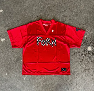 Pre-owned Chrome Hearts Short Sleeve Mesh Form Jersey In Red