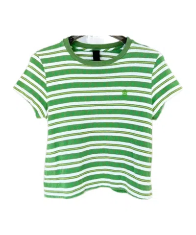 Chrome Hearts Short Striped T-shirt In Green