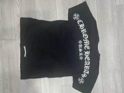 Pre-owned Chrome Hearts Shoulder Usa Logo T-shirt In Black