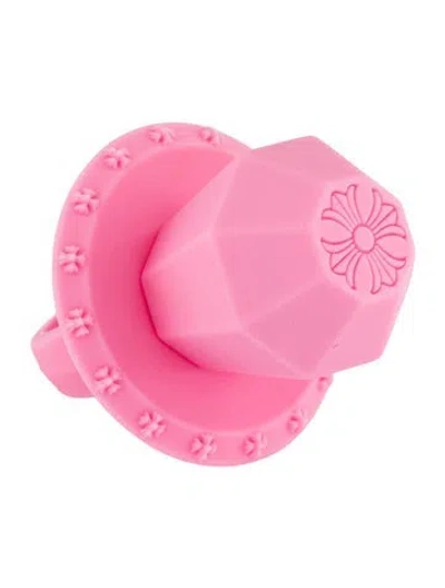 Pre-owned Chrome Hearts Silichrome C+t Ring Pop Ring In Pink