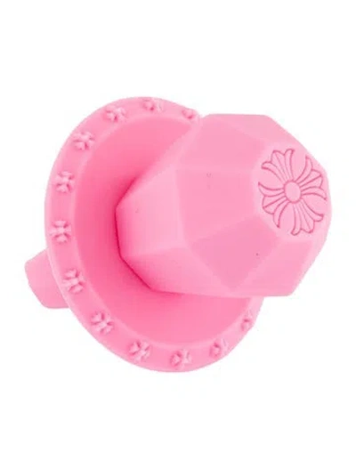 Pre-owned Chrome Hearts Silichrome C+t Ring Pop Ring In Pink