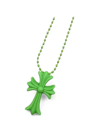 Chrome Hearts Silichrome Pendant Necklace In Green