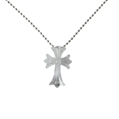 Chrome Hearts Silicone Cross Necklace White