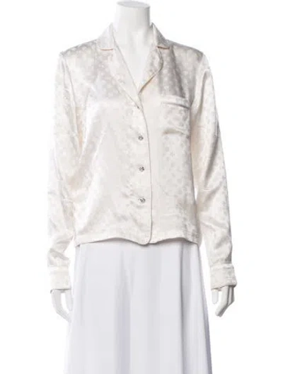 Pre-owned Chrome Hearts Silk Patterned Nightgown In Neutrals
