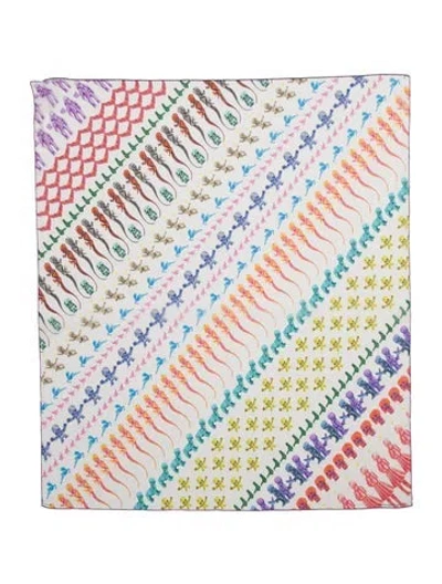 Pre-owned Chrome Hearts Silk Striped Scarf In Multi