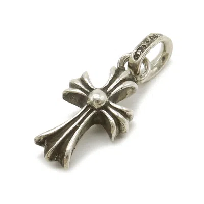 Chrome Hearts Silver Ch Cross Baby Fat Pendant In Metallic