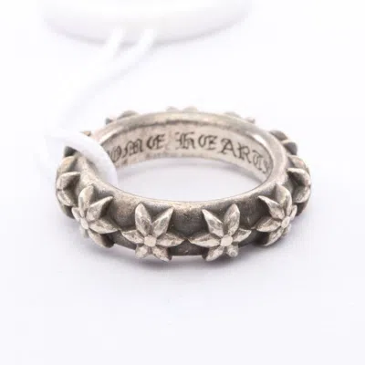 Pre-owned Chrome Hearts Size 8.5  Raised Star Silver Ring