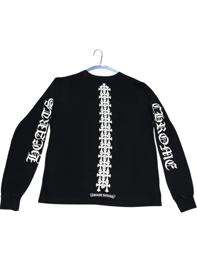 Pre-owned Chrome Hearts Skeleton Cross Logo Long Sleeve Shirt Graphic In Black