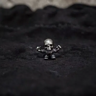 Chrome Hearts Skull Earrings In Burgundy
