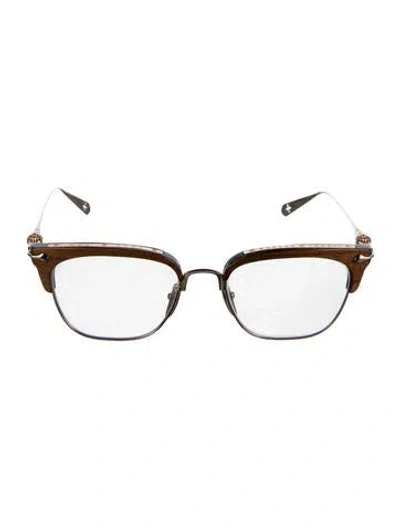 Pre-owned Chrome Hearts Sl Untradicton Wayfarer Eyeglasses In Black/gold