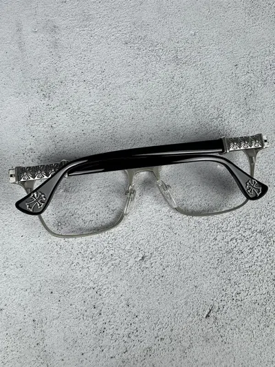 Pre-owned Chrome Hearts “slhooker” Plus Hardware  Glasses Frames In Silver
