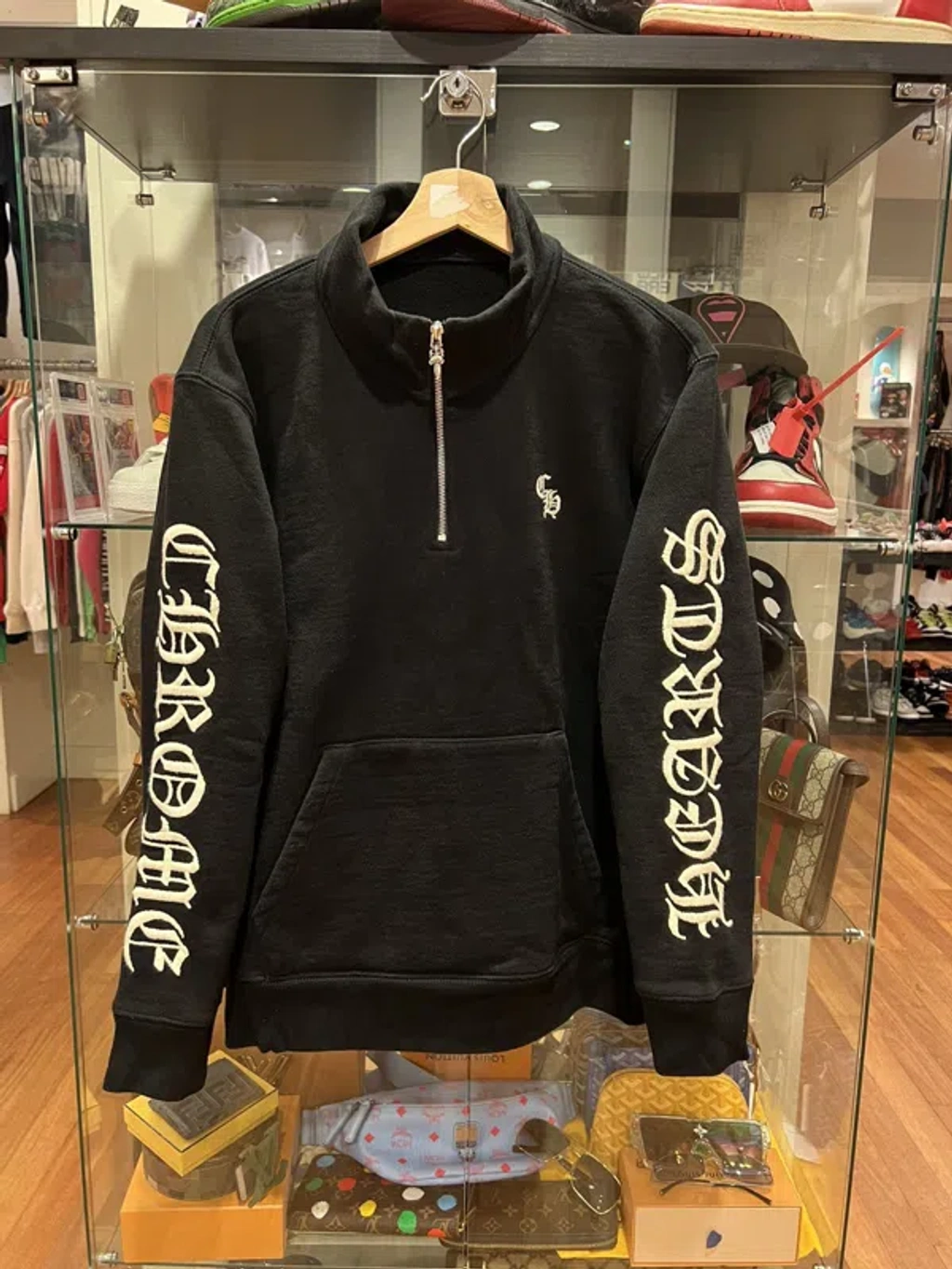 Pre-owned Chrome Hearts 'slow Ride' Cashmere Embroidered Quarter