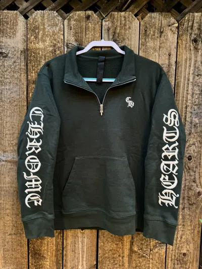 Pre-owned Chrome Hearts Slow Ride Half 1/2 Zip Hunter Green