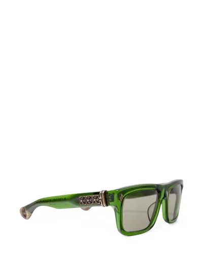 Chrome Hearts Sluss Bussin Square-frame Sunglasses In Green