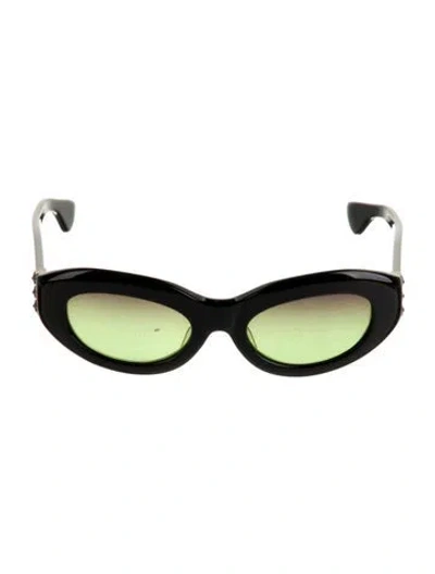 Pre-owned Chrome Hearts Slutarella Cat-eye Sunglasses In Black