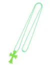 Chrome Hearts Small Cross Necklace In Green