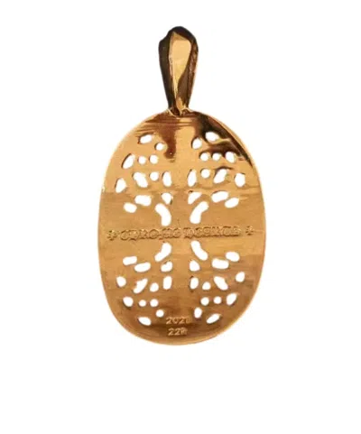 Chrome Hearts Small Shield Pendant In Burgundy