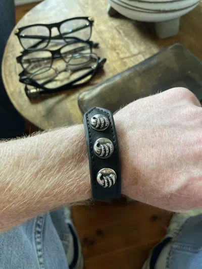 Pre-owned Chrome Hearts Snap Bracelet In Black