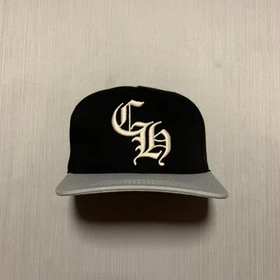 Pre-owned Chrome Hearts Snapback Hat In Black