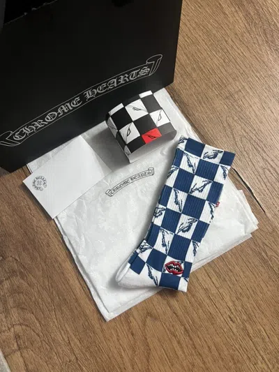 Pre-owned Chrome Hearts Socks (blue)