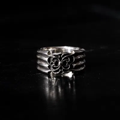 Pre-owned Chrome Hearts Spider Band Ring In Silver
