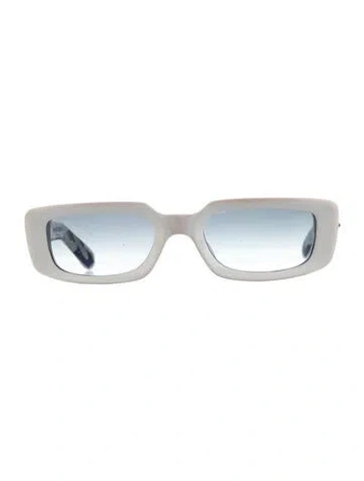 Pre-owned Chrome Hearts Square Gradient Sunglasses In White