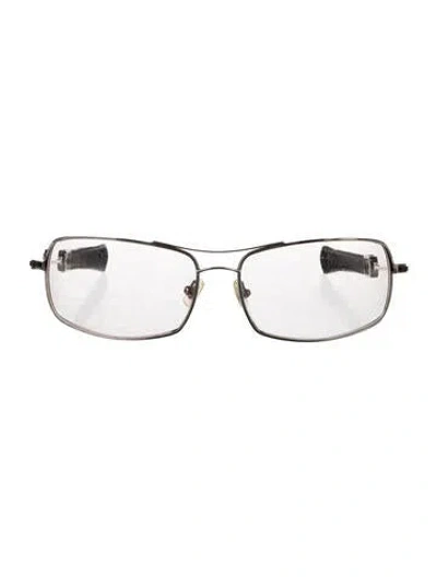 Pre-owned Chrome Hearts Square Tinted Sunglasses In Black