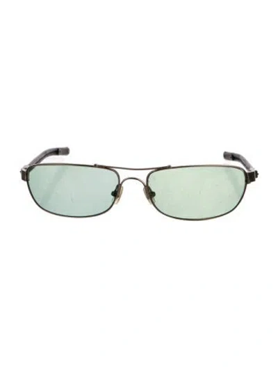 Pre-owned Chrome Hearts Square Tinted Sunglasses In Brown