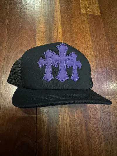 Pre-owned Chrome Hearts St. Barths Exclusive “cemetery” Trucker In Black