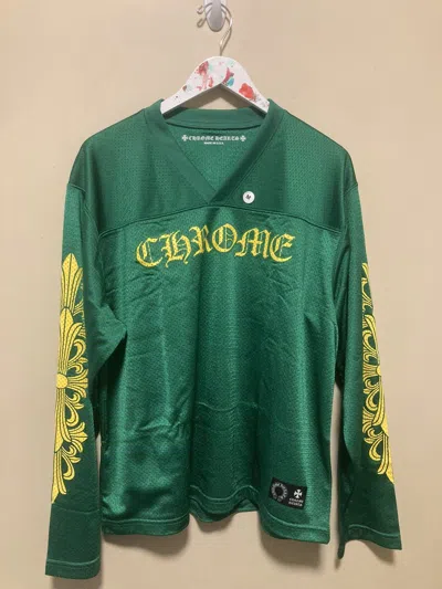 Pre-owned Chrome Hearts Stadium Warm Up Horse Shoes Long Sleeve Jersey Green M