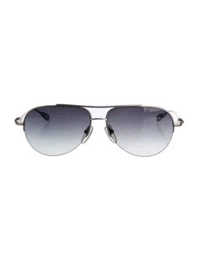 Pre-owned Chrome Hearts Stains Aviator Sunglasses In Silver