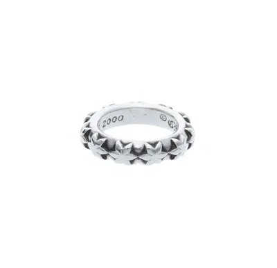 Pre-owned Chrome Hearts Star Band Ring Us 6.5 In Silver