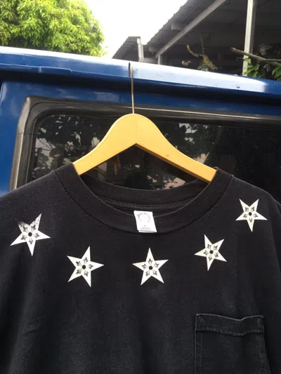 Pre-owned Chrome Hearts Star Made In Hollywood Logo Pocket Tee In Black