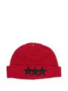 Chrome Hearts Star-patch Beanie Hat In Red