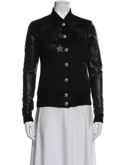 Pre-owned Chrome Hearts Star Varsity Cashmere Jacket In Black