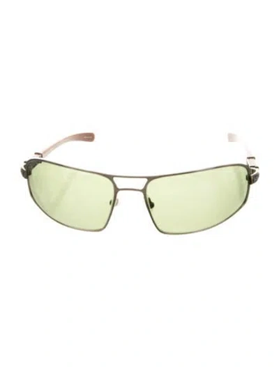 Pre-owned Chrome Hearts Starfire Aviator Sunglasses In Brown/silver