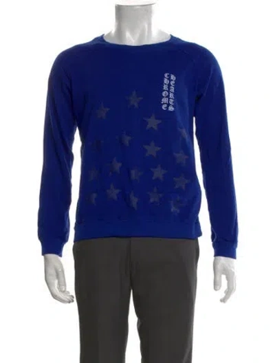 Pre-owned Chrome Hearts Stars Graphic Print Sweatshirt In Blue